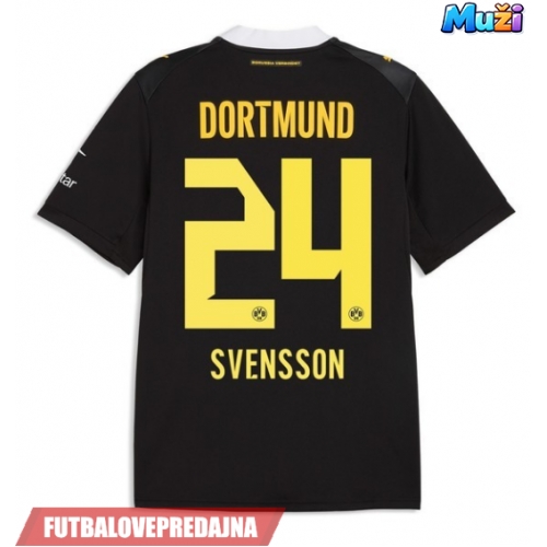 Lacne Muži Futbalové dres Borussia Dortmund Daniel Svensson #24 2026-27 Krátky Rukáv - Preč